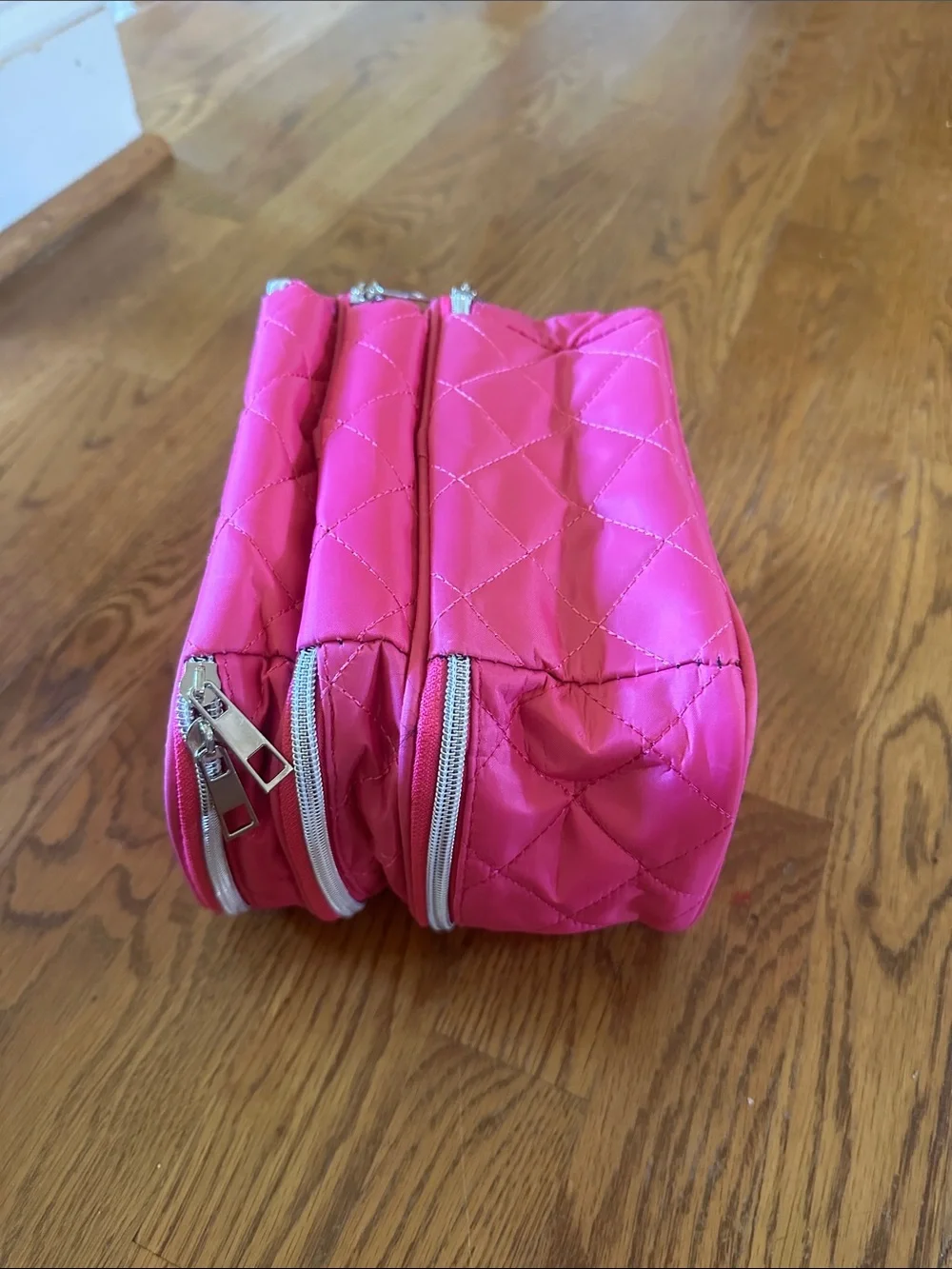 Hot Pink Quilted Travel Organizer Bag